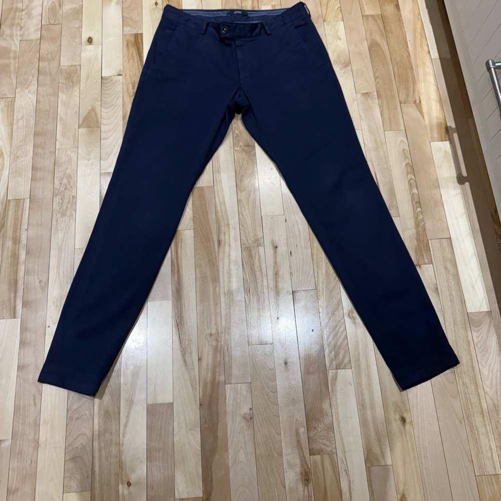 Joops Navy Blue Chino Pants nice texture  gently used 31 waist estimate